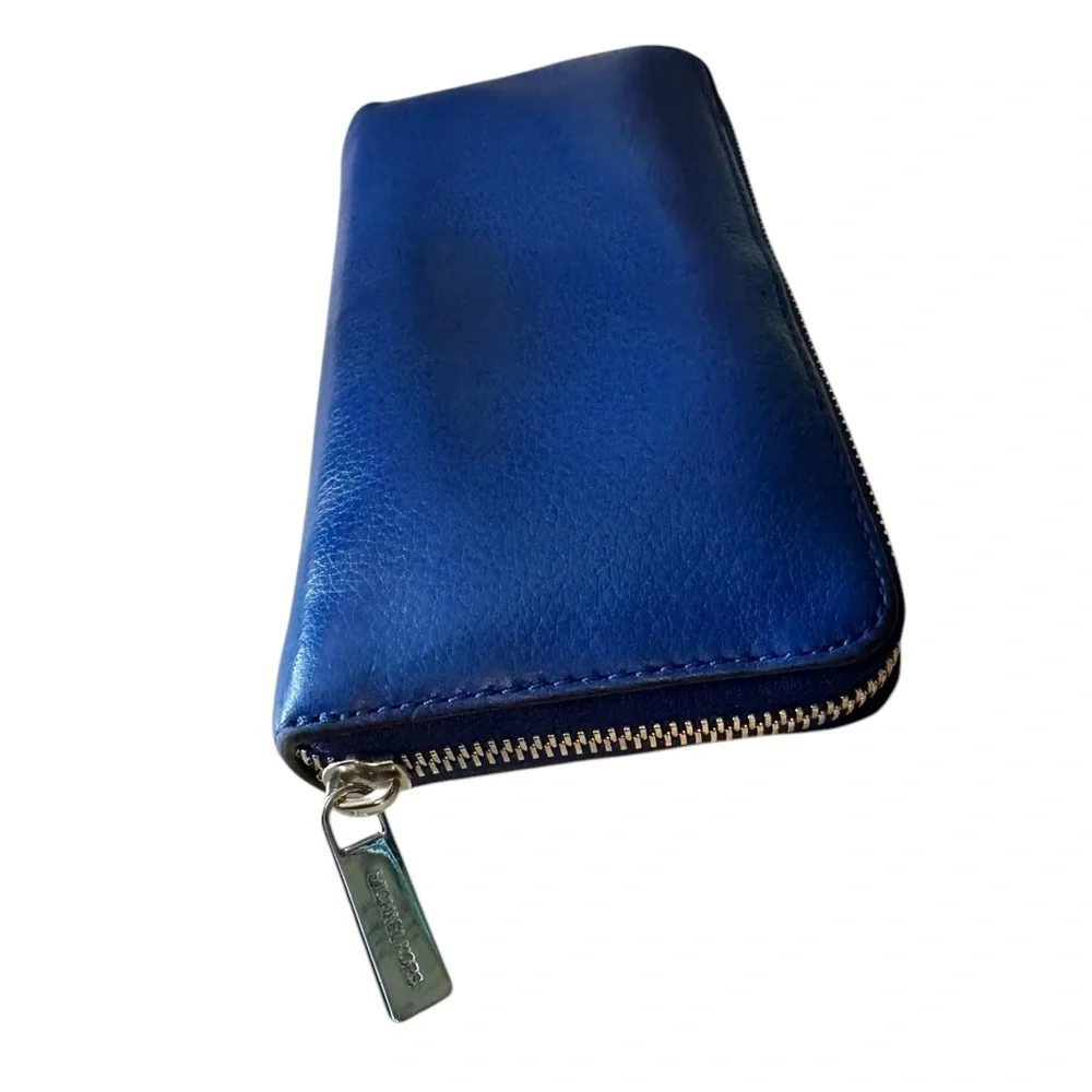 Michael Kors Blue Leather Wallet